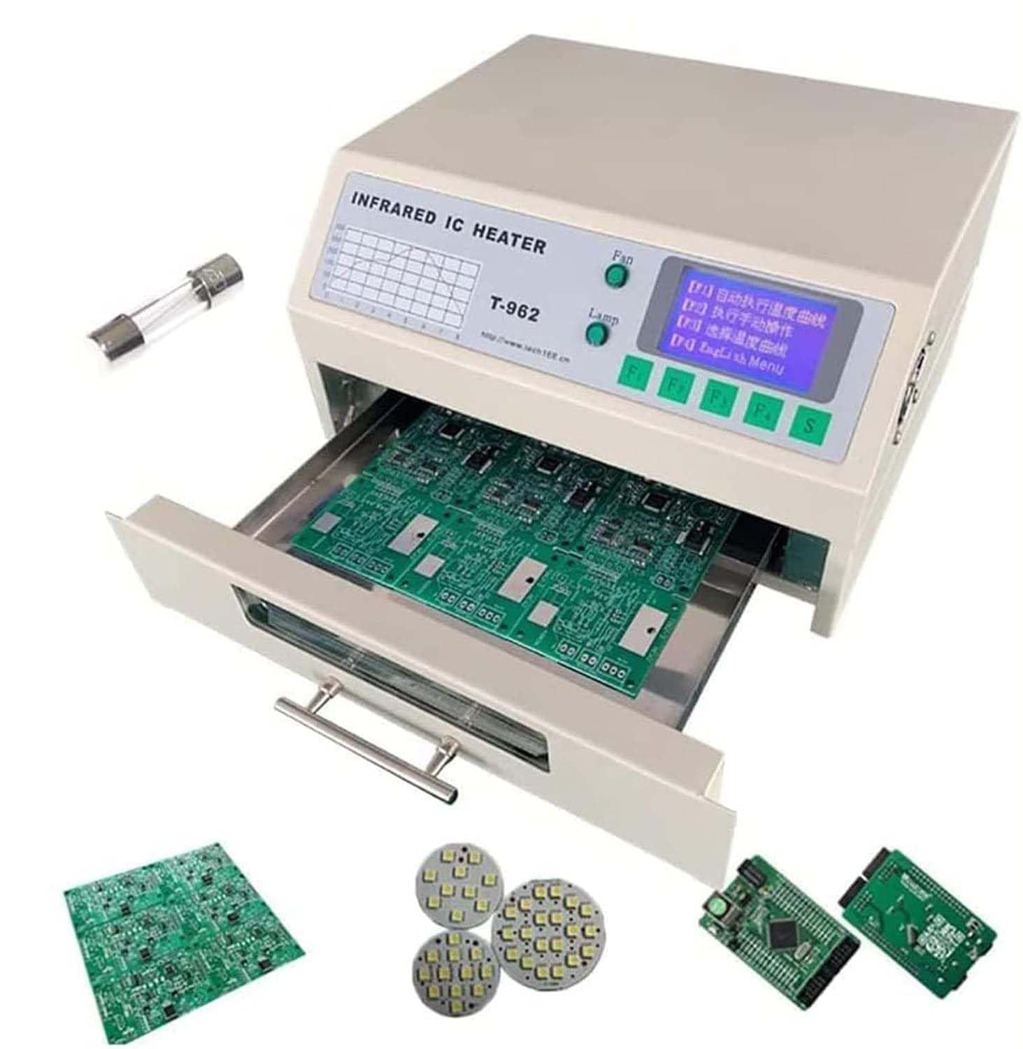 XNXYSMKJ Reflow Oven Soldering Station,Efficient Infrared Heating Tool for PCB SMD SMT BGA Rework and Lead-Free Soldering, Desktop Design,Versatile Functionality