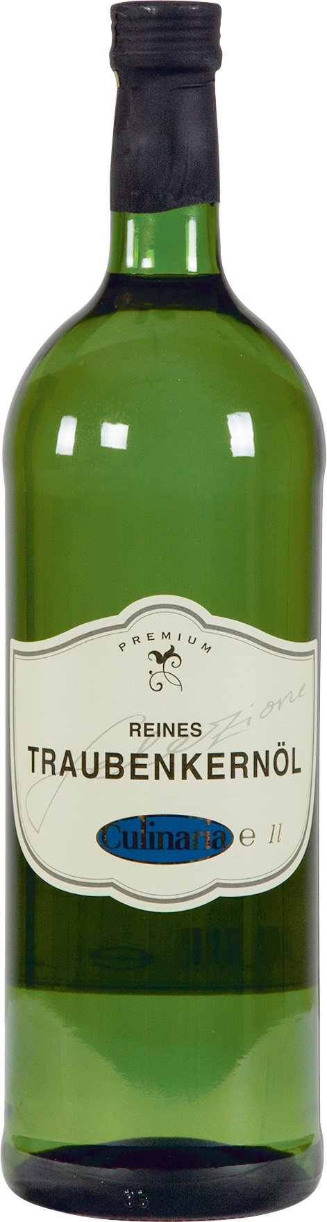 Culinaria Reines Traubenkernöl für Schmorgerichte und Gegrilltes (1 Liter Flasche)