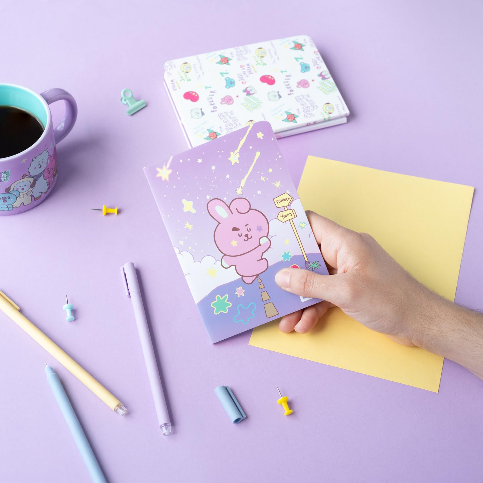 Grupo Erik A6 Notebook Set - BT21 Kawaii Stationery | 3 A6 Notebooks - Lined, Plain, Dotted - 32 sheets (64 pages) | Cooky BT21 Merch, Kawaii Stuff, Cute Stationery Gifts Under 15 Pounds - Image 4