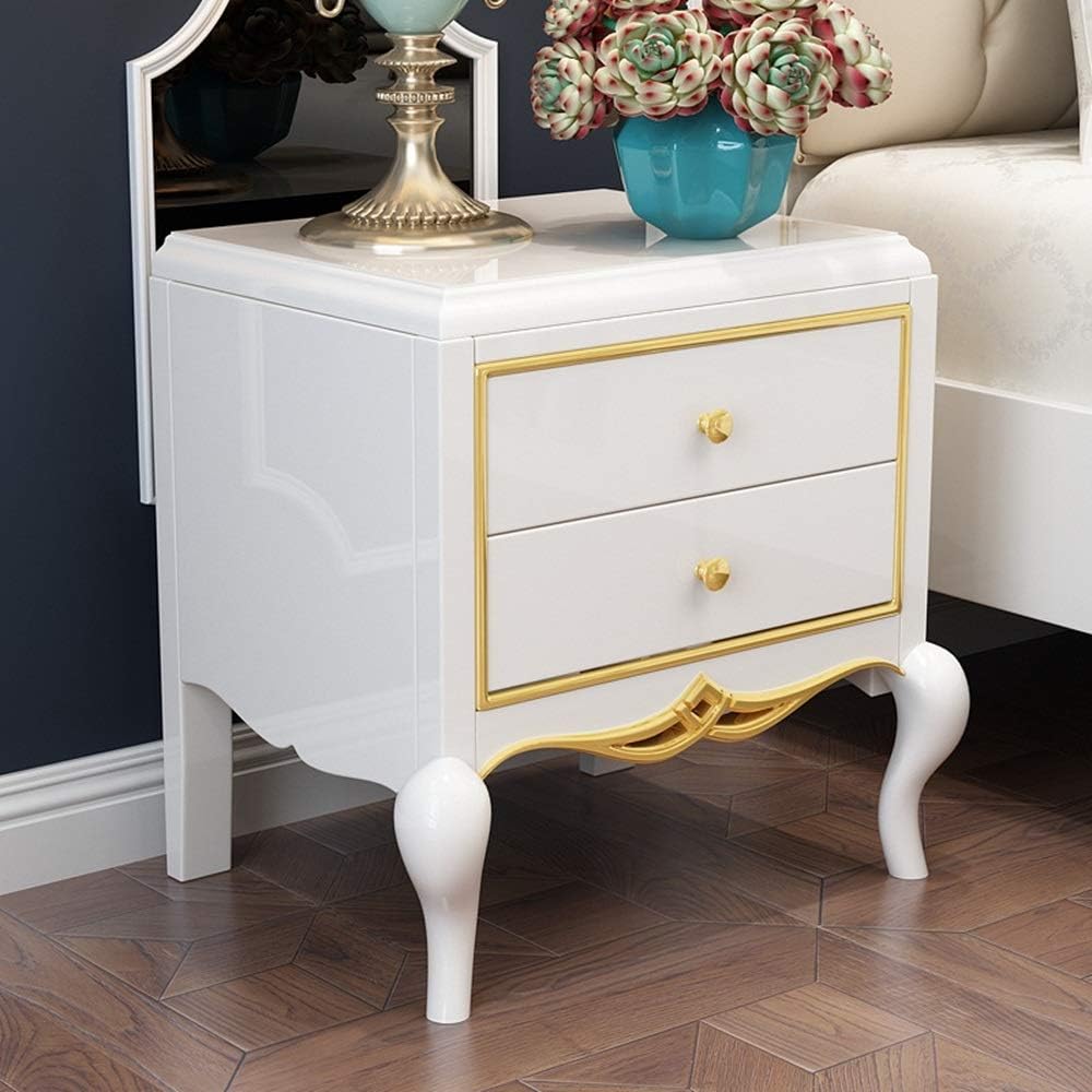 Teerwere Nightstand Bedside Chest Drawers,Solid Wood Bedside Table Simple