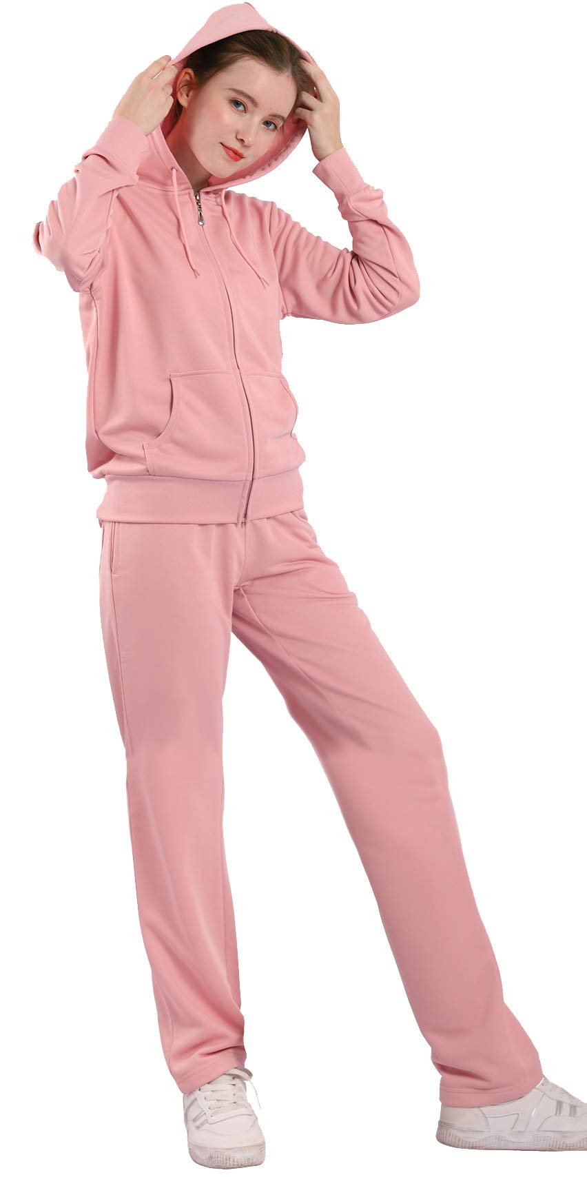 Gary Com 2 Piece Outfits Womens Tracksuit Sets Sweatsuit Long Sleeve Hoodie and Sweat Pants Zip Up Jogger