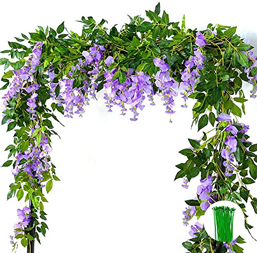 🌺【Metodo di installazione】: i fiori di glicine sono facili da installare e gli steli sono facili da piegare in varie forme e facili da pulire. Possono essere assemblati liberamente secondo necessità.