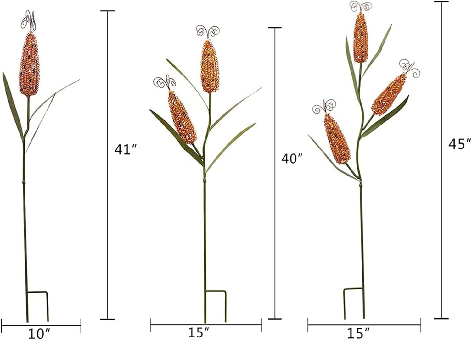 Metal Corn Garden Stake Decorative Outdoor Fall Yard Stake for Outside Garden Yard Lawn Porch Patio Autumn Thanksgiving Harvest Decorations