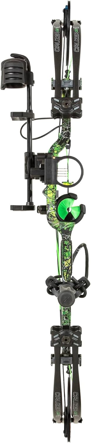 Bear Archery Cruzer G2 Ready to Hunt Compound Bow Package for Adults and Youth, Right Hand, Toxic
