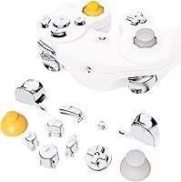 Vista 9 de eXtremeRate Reparación de oro cromado ABXY D-pad Z L R teclas para Nintendo Gamecube Controller, juego completo de botones de repuesto DIY palancas