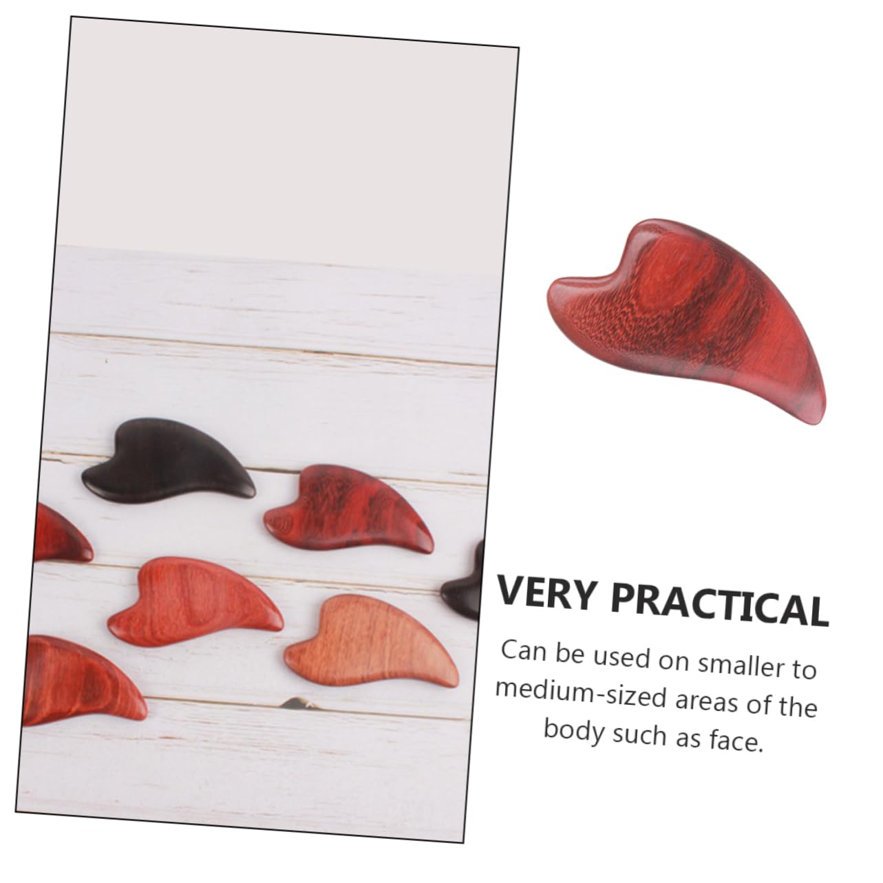 BESTYASH 3piezas Wooden Scraping Board De Madera Para Masaje Facial Herramienta De Relajación y Estimulación Circulación Para Cara Cuello y Espalda Masajeador Natural De
