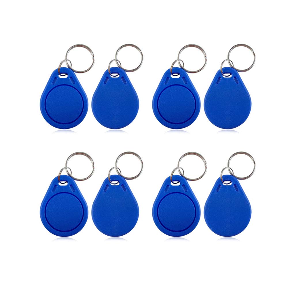 YAVIS 50pcs 13,56MHz RFID Llaveros 1K Chip Etiqueta Proximidad Llave Tag MF IC NFC Tarjetas Control Acceso Azul