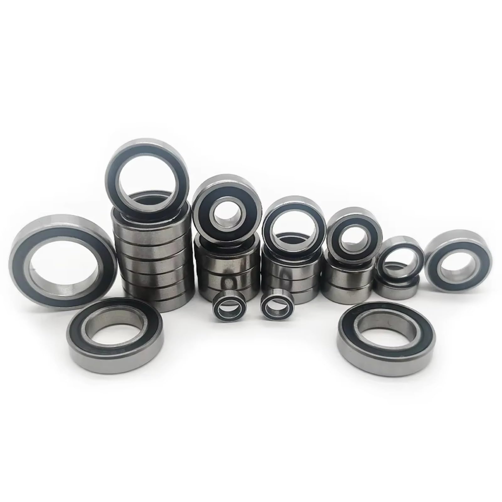 RC Lagerteile Für Traxxas Für Maxx Für Slash 102076-4 26 Teiliges Chromstahl Kugellager Kit Schwarz Gummiversiegelt Vorgefettet RC Car Short Course Truck