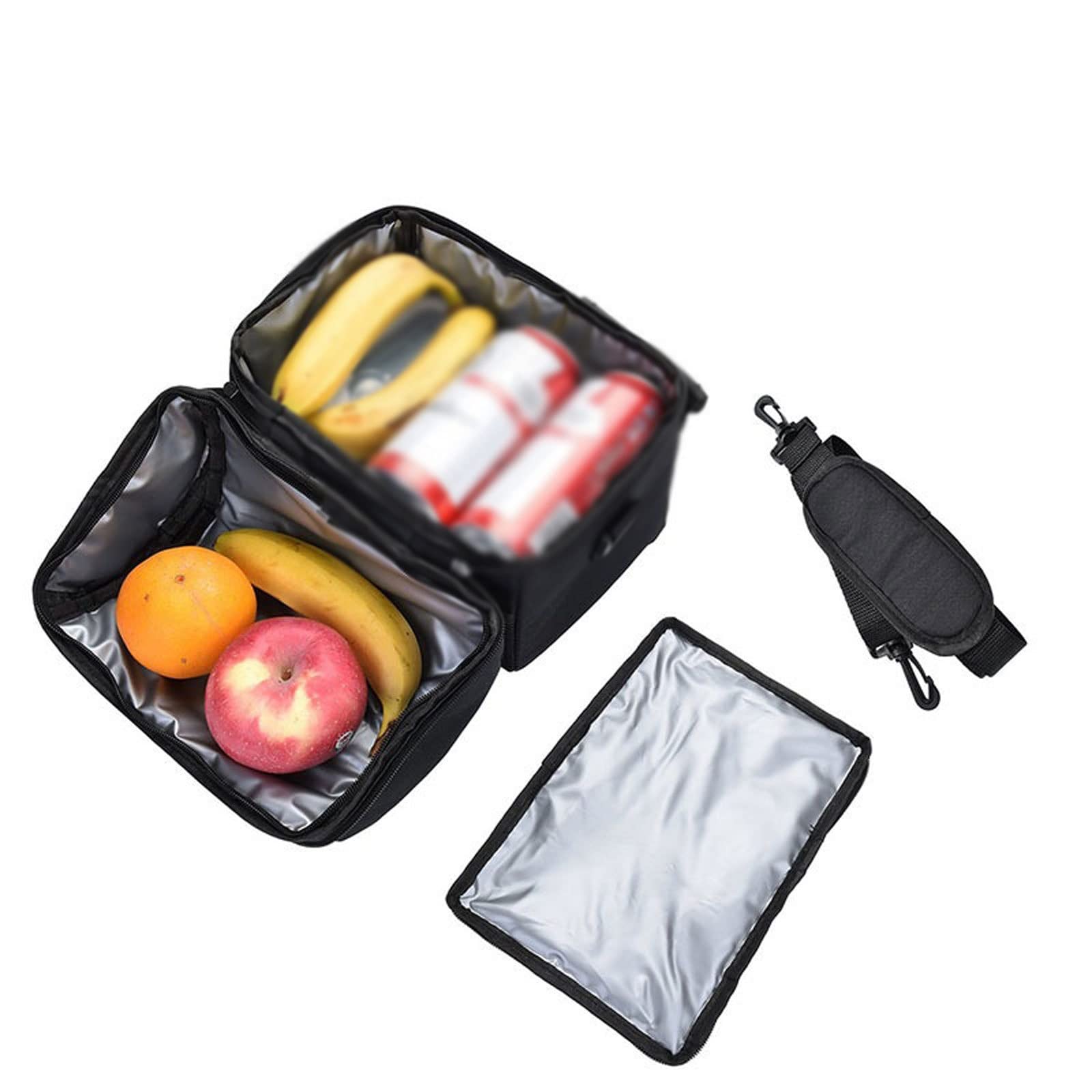 Isolierte Lunchtasche, doppelte Isolierpackung, Isoliertasche für Lebensmittel, Lunch-Kühler