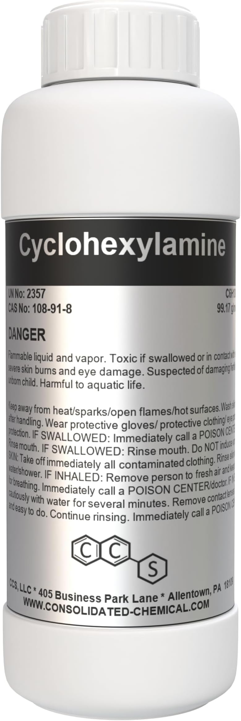 Cyclohexylamine - Premium-Quality Industrial and Laboratory Grade Chemical (500mL (16 Fl Oz))