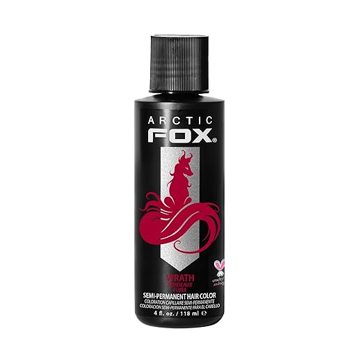 ARCTIC FOX Vegan and Cruelty-Free Semi-Permanent Hair Color Dye (4 Fl Oz, WRATH)