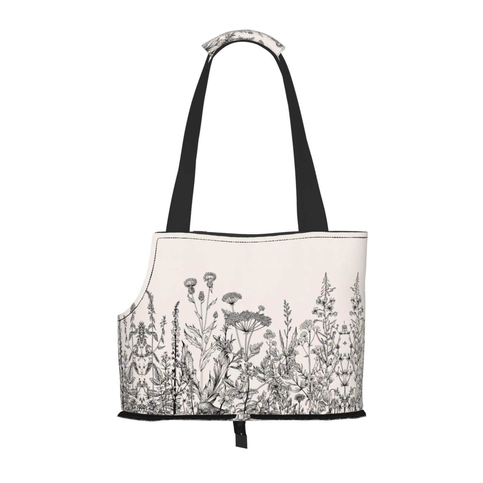 Sac de transport chien Floral Herbs Botanique, finition haut de gamme