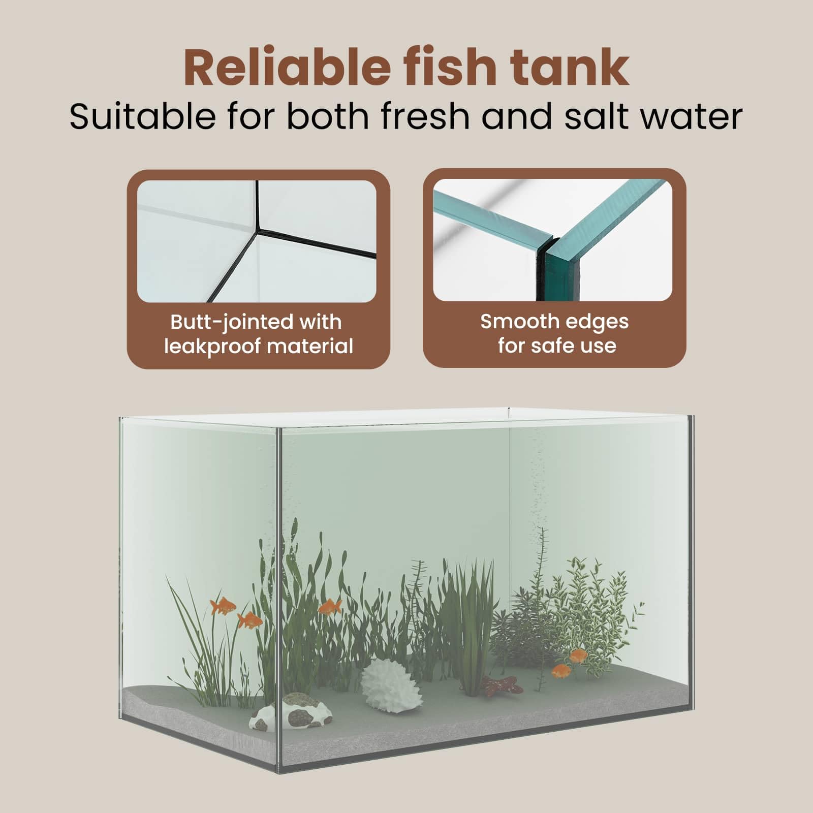 vidaXL Aquarium avec Stockage Transparent 50 x 30 x 30 cm Verre, Vitrine pour Aquarium, réservoir en Verre Moderne, Aquarium panoramique, intérieur extérieur, Espace Simple et sécurisé