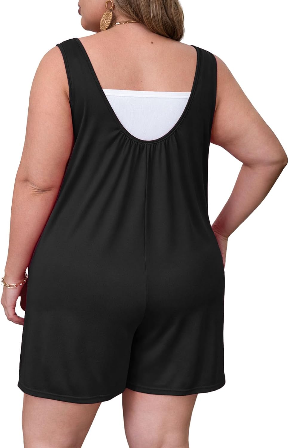 Ninee Plus Size Athletic Workout Hot Shot Tee Romper Casual Jumpsuits Overalls Beach Outfits 2026 Jumpers