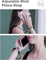 Vista 2 de project-cb Correa de teléfono para mano/muñeca, Parche de cordón para teléfono ×2, Soporte para funda de teléfono celular, Correa de muñeca para Rojo