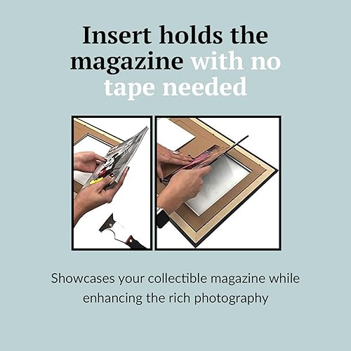 Miniatura 4 de Creative Picture Frames Marco de revista de 8.5 x 11.25 pulgadas con vidrio de resistencia completa, sostiene medios de hasta 14 pulgada de grosor