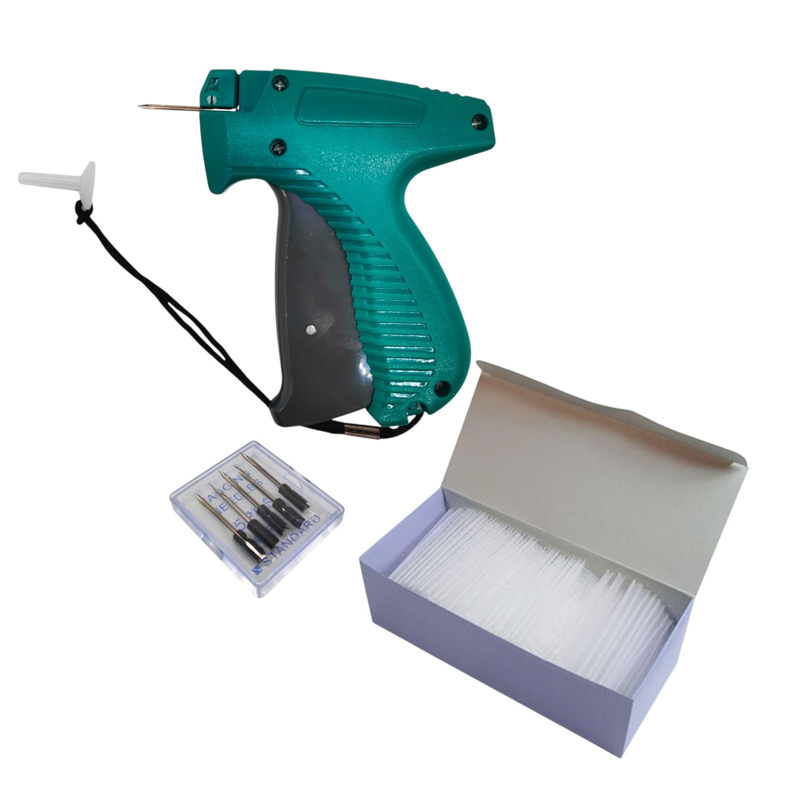 Tagging Gun Kit – Eco Mark111 Standard Tag Gun with Steel Needle + 5X Replacement Needles + 5000x 20mm Clear Barbs – for Clothing, Retail, Standard Tagpins Only – Not for Fine Guns