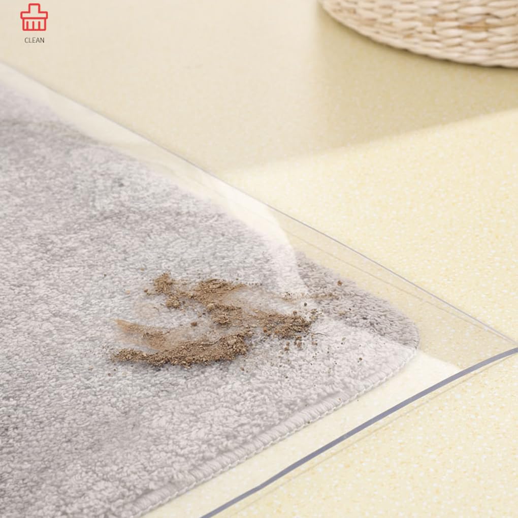 Stuhlunterlage Wasserabdichtung Bodenschutzmatte Transparent Bürostuhlunterlage Schutzteppich Bodenmatte Stärke 1mm PVC Stuhlmatte Pour Speisesaal,Fußmatten,Wohnbereich (90x290cm)