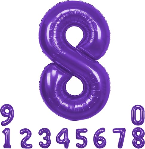 Globos de helio de aluminio de Mylar de 40 pulgadas de tamaño extra grande con el número 7 para fiestas de cumpleaños, decoraciones de celebración