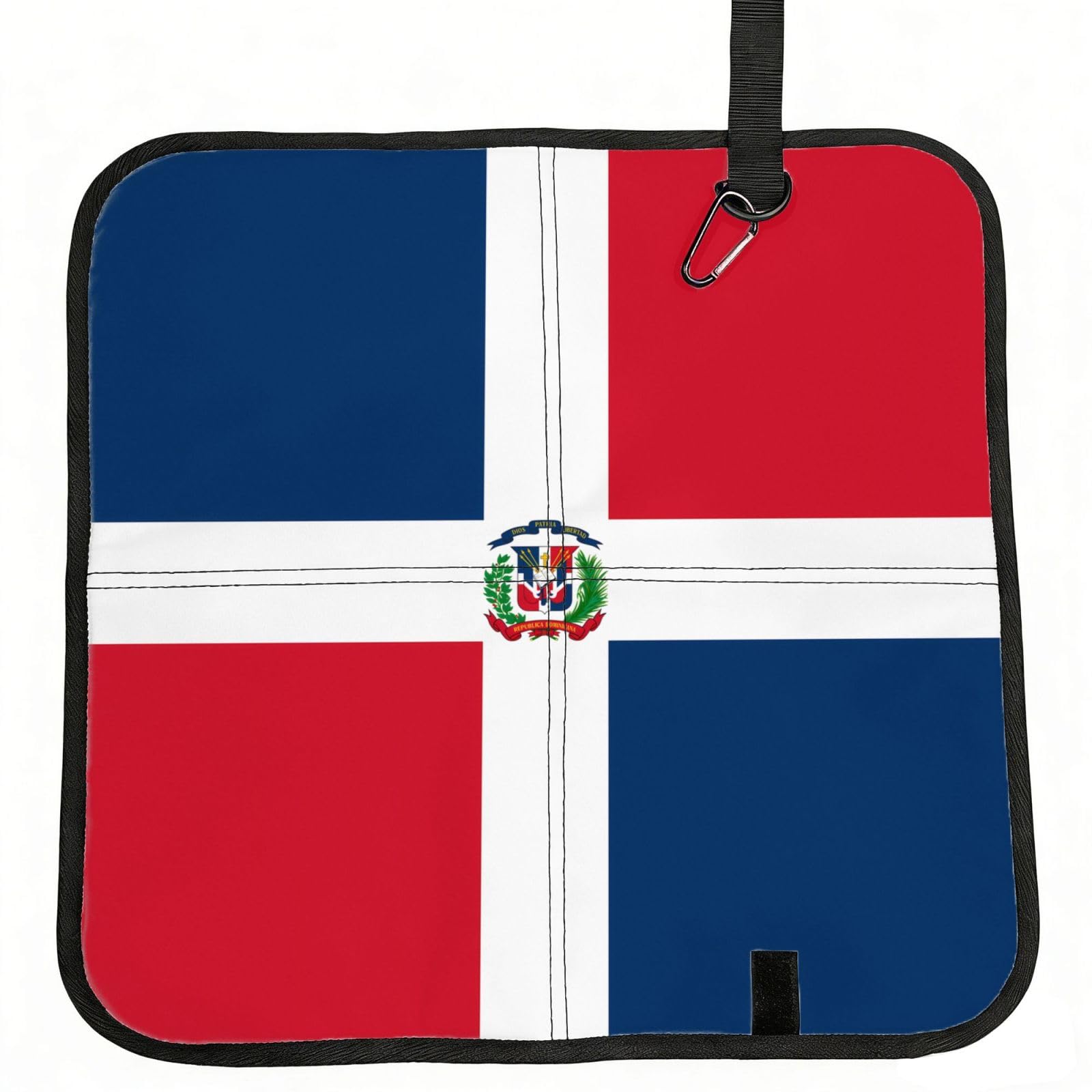 WZYCWB Dominican Republic Foldable Seating Cushion with Carabiner - Stadium Mat for Camping, Hiking and Outdoor Activities
