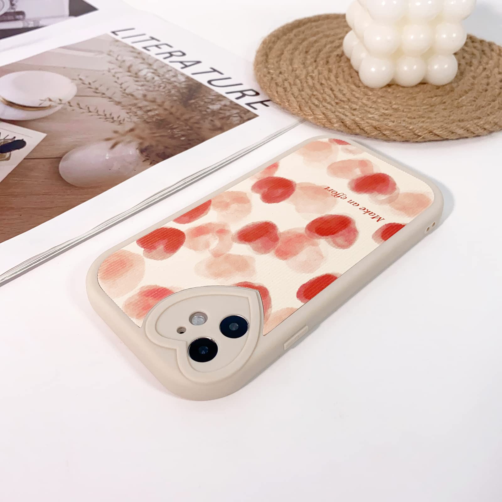 NITITOP IPhone 14 Pro Hülle – Niedliches Herz-Design, Weiches Silikon, Stoßfest & Schlank
