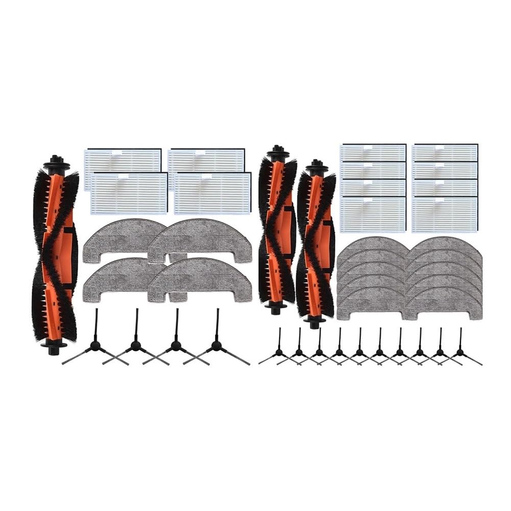 Cepillo principal/lateral + filtro + Kit de paño de mopa for S800 E20 E20 Pro E20 Pro Plus piezas de recambio de aspiradora(A)