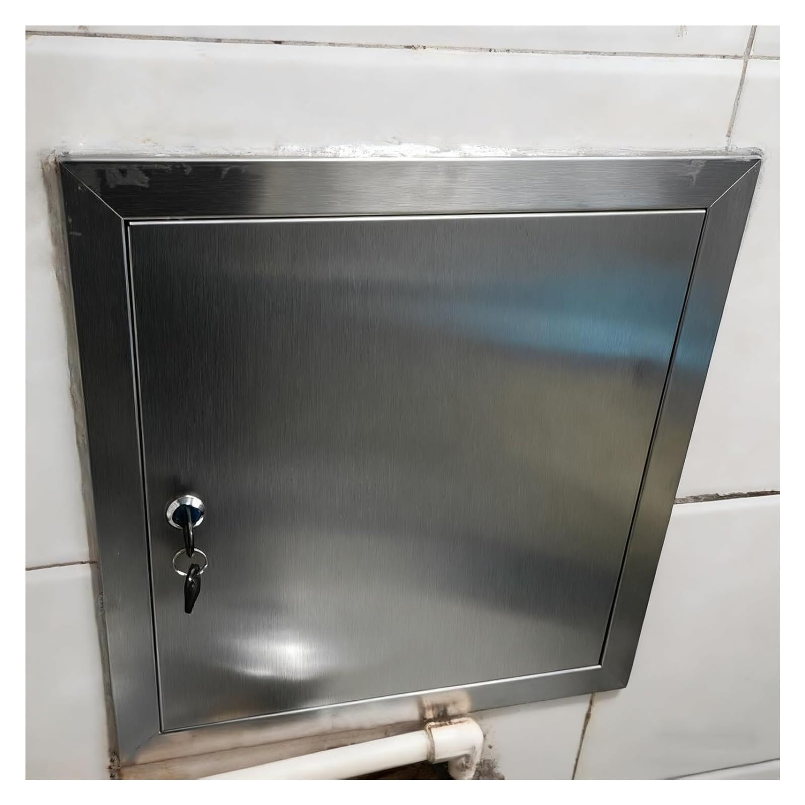 Panneau d'accès de plomberie en acier inoxydable 14"x16" finition brossée