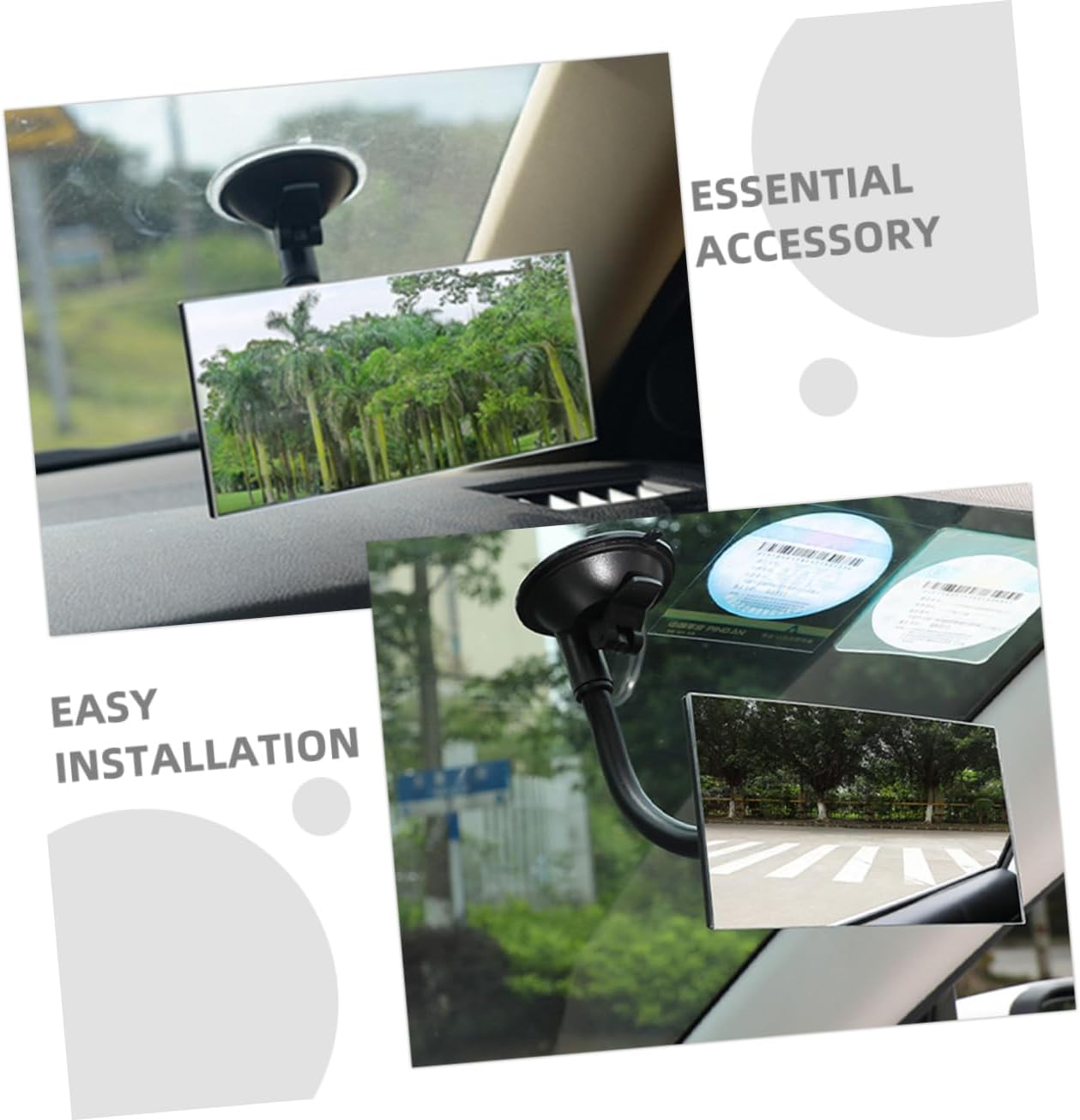 Mikinona Adjustable Baby Car Rear View Mirrors Dual Purpose Car Interior Mirrors Suction Monitor Child Activity Go