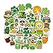 Lot de 50 autocollants en forme de trèfle de dessin animé pour la Saint Patrick - Étanches - Pour enfants - Pour scrapbooking, voiture, téléphone