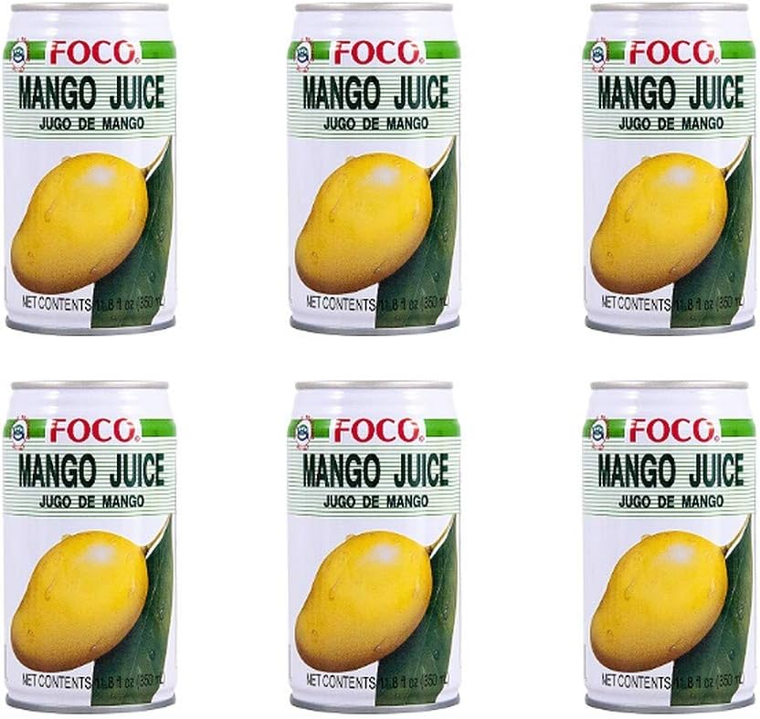 Thai Jugo de Mango - Mango Juice (6 Pack, Total of 70.8fl.oz)