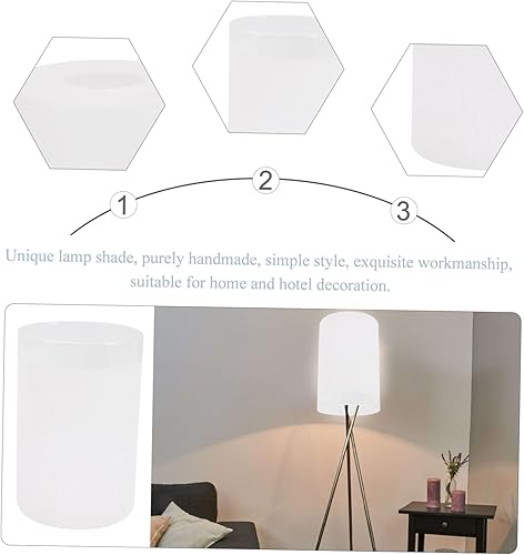 Miniatura 7 de Pantalla de cristal esmerilado Cilindro de luz colgante Cubierta de lámpara moderna