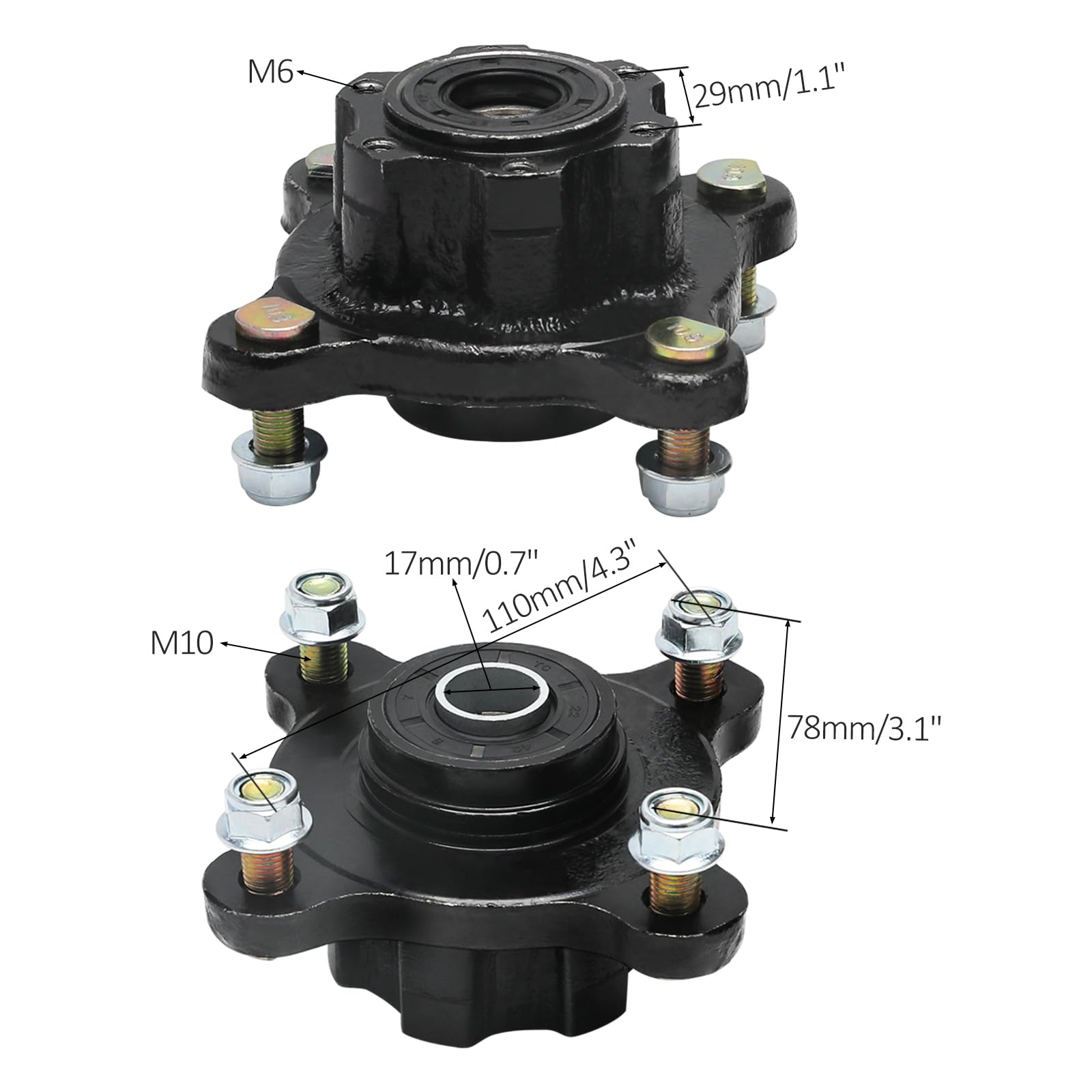 Mozzo Ruota Posteriore 23T Per Go Kart E ATV - Adatto Per Motori 150cc-300cc, Misura 100mm O 110mm