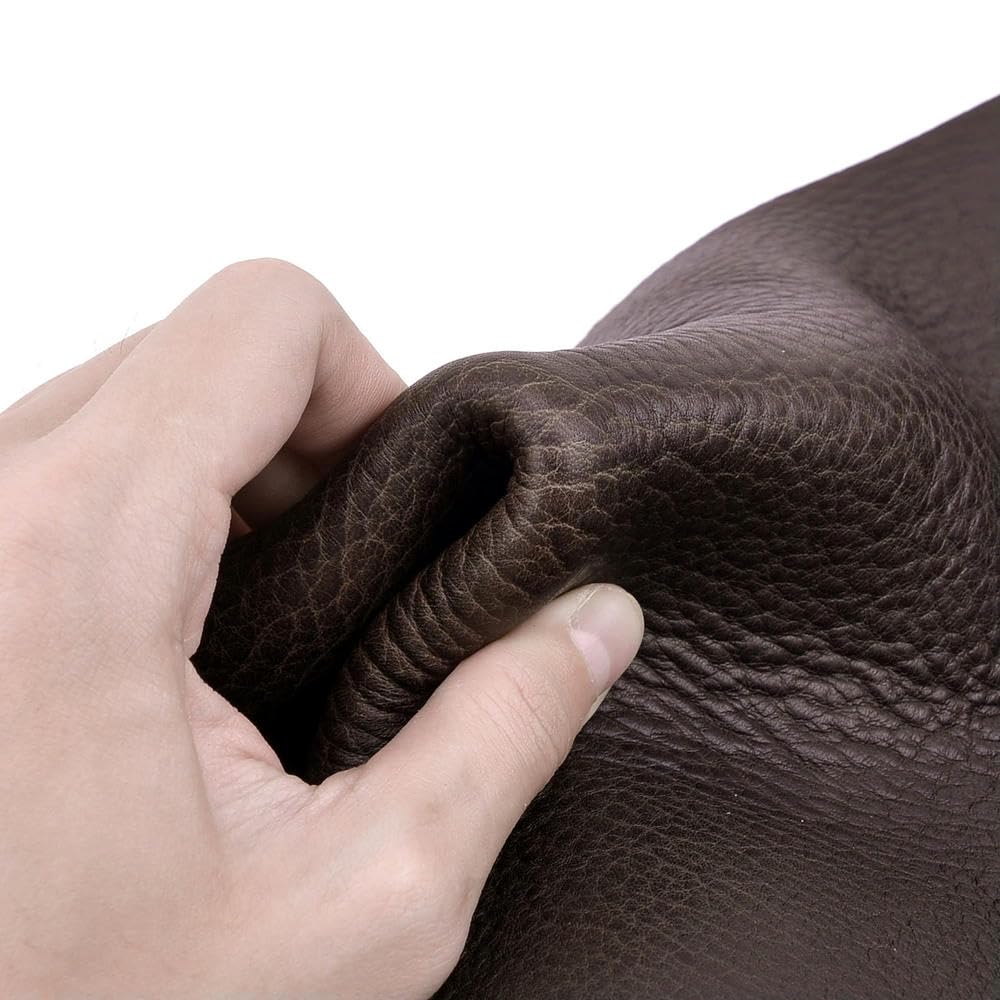 Lederstoffmaterial, Lederstoff, echtes Leder, Kuhfelle, Fellstücke, Lederhandwerk mit natürlichen Texturen, 3,0 mm(30X120cm)