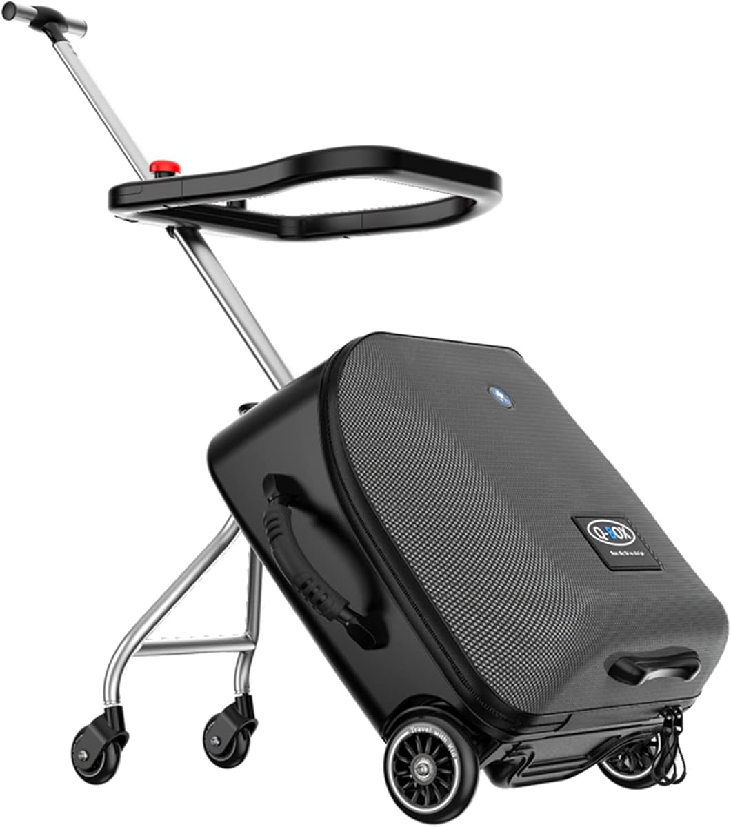 Equipaje expandible con ruedas giratorias,Maletas grandes con diseño de asiento para niños,Equipaje rígido para mujeres y hombres,Equipaje de mano rígido de 20 pulgadas para viajes