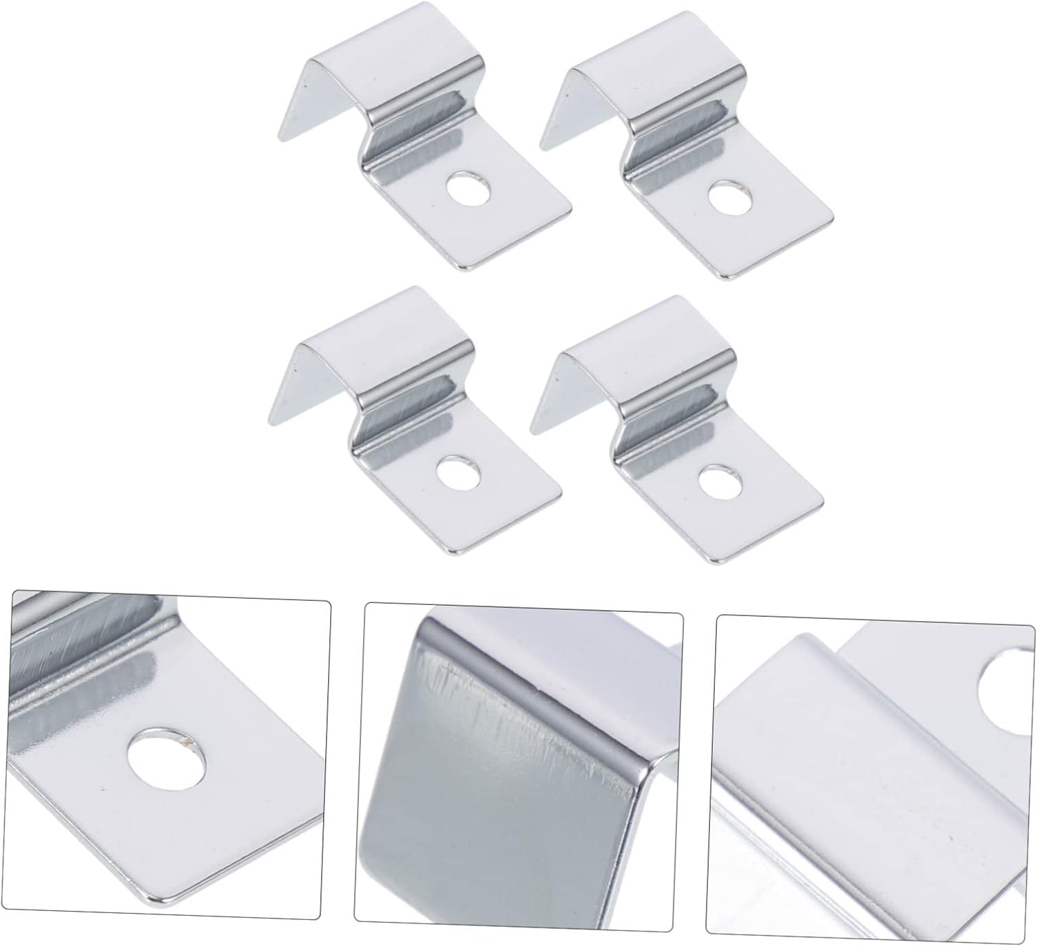 BESPORTBLE 20pcs Sturdy Aquarium Glass Lid Holders Support Clips for Fish Tanks Stainless Steel Brackets for Various Aquariums Easy Cleaning Accessory