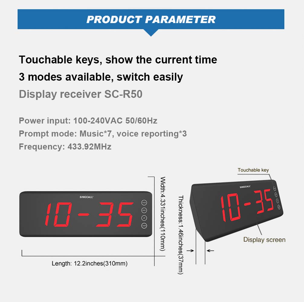 Amazon.co.jp: SINGCALL 介護呼び鈴 ワイヤレスチャイム ボタンブザー