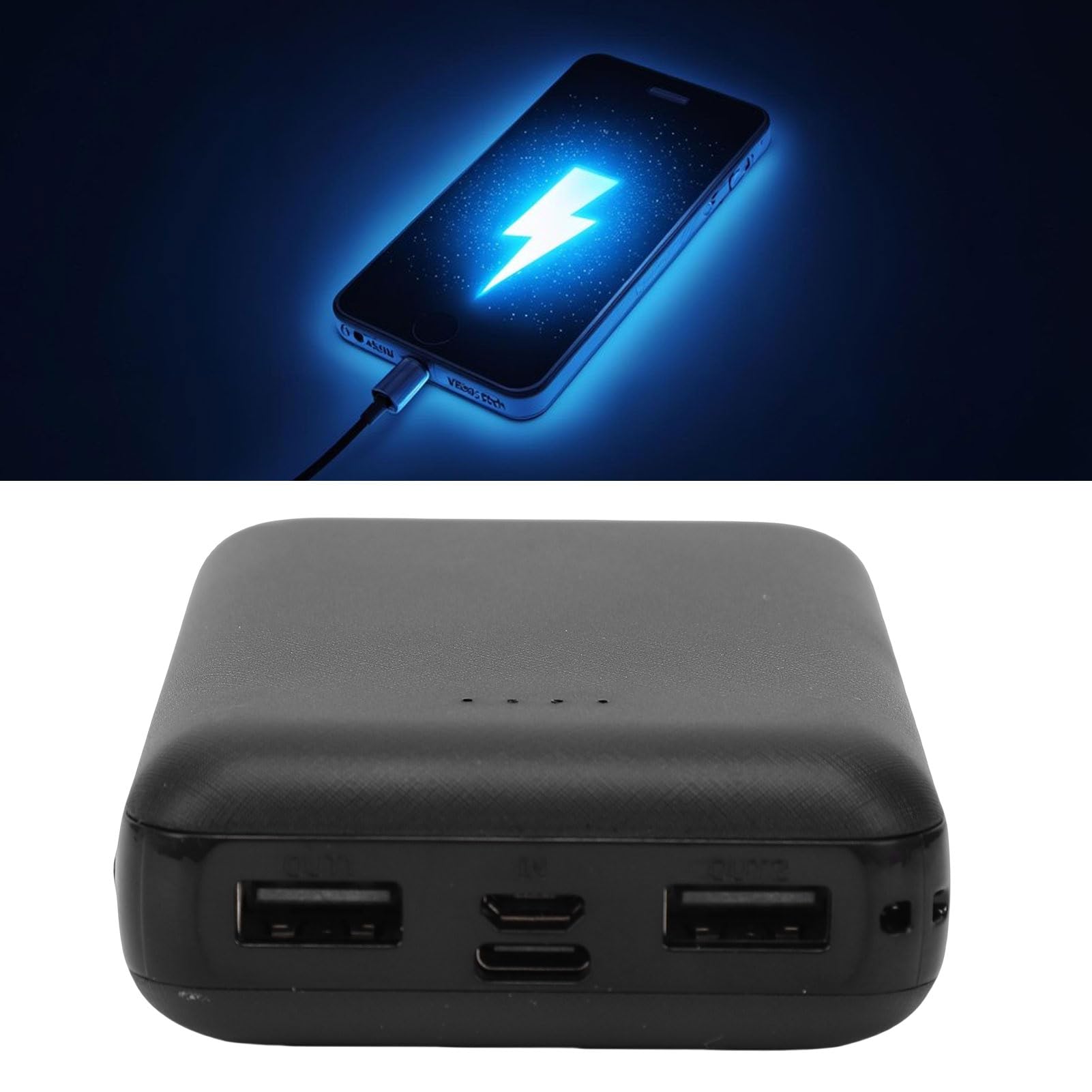 Fockety Batterie pour Gilet Chauffant, 5 V 2,1 A 10 000 MAh Rechargeable Portable pour Veste Chauffante, Banque d'alimentation pour Gilet Chauffant, Vestes Chauffantes