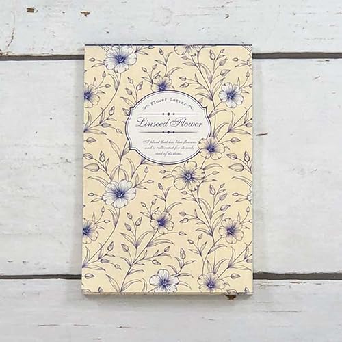フロンティア はがき箋 葉書箋 ポストカード 2柄 10枚綴 H148xW100mm かわいい おしゃれ 季節 挨拶状 メッセージ 亜麻 LinseedFlower hgs-359