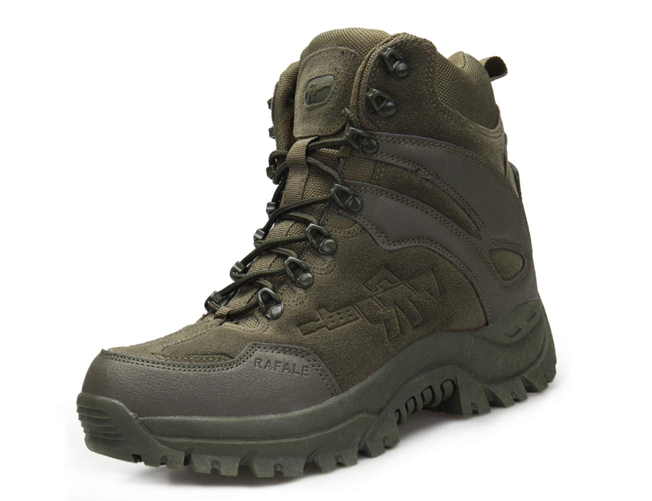 Bottines de Chasse pour Homme, Hautes à Lacets, de Combat, Militaires, randonnée,Les explorations dans la Jungle, adaptées sur Tous Types de Terrain