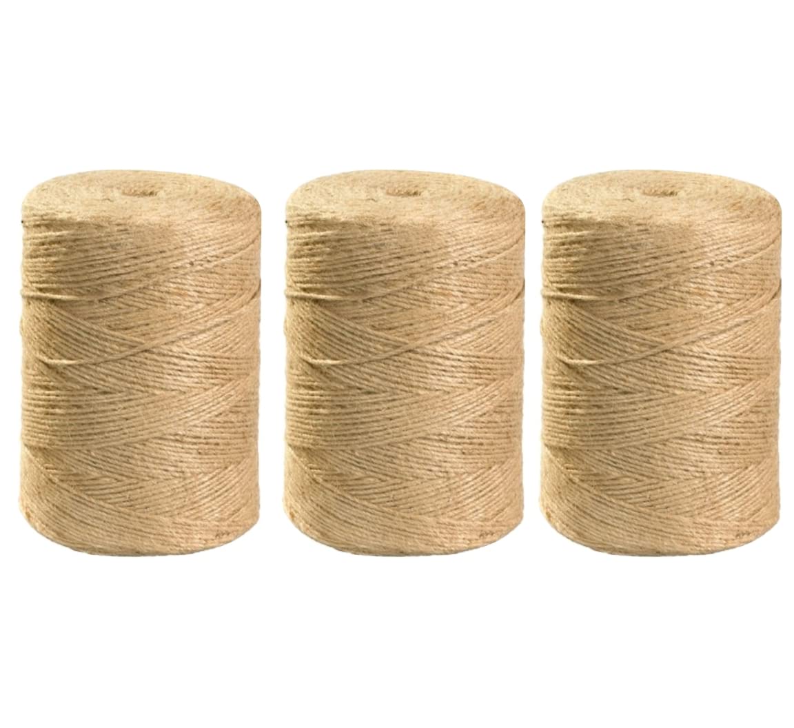 Jute Threads Yarn Twine,String Rope (Thickness 1.50MM Approx) 3 Ply Natural Color for Creative Decoration, Gift Wrapping, DIY, Gardening, Art and Crafts Projects. (Pack of 300 Mtr Natural Color) (B0CNTNMFZL) Amazon Price History, Amazon Price Tracker