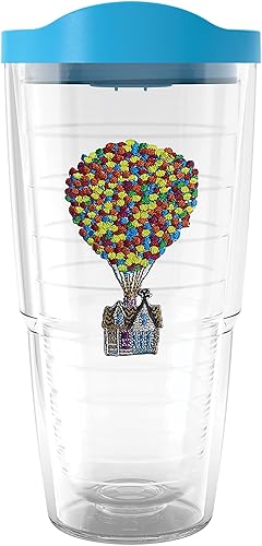 Tervis Disney - Up House Balloons - Vaso aislado de doble pared hecho en Estados Unidos, mantiene las bebidas frías y calientes, 24 onzas, clásico