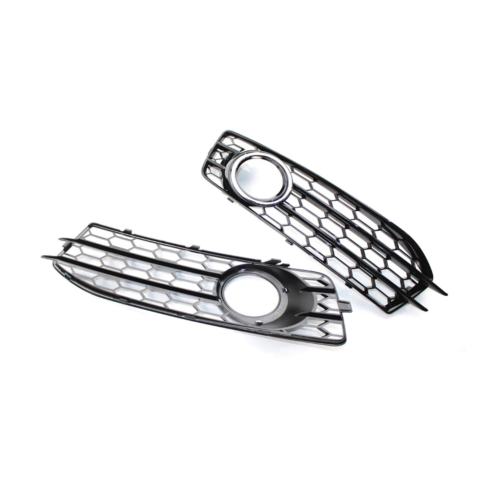 1 coppia cromata nera copertura for fendinebbia anteriore for auto a nido d'ape stile fendinebbia griglia compatibile for Audi A3 8P S-Line 2009 2010 2011 2012