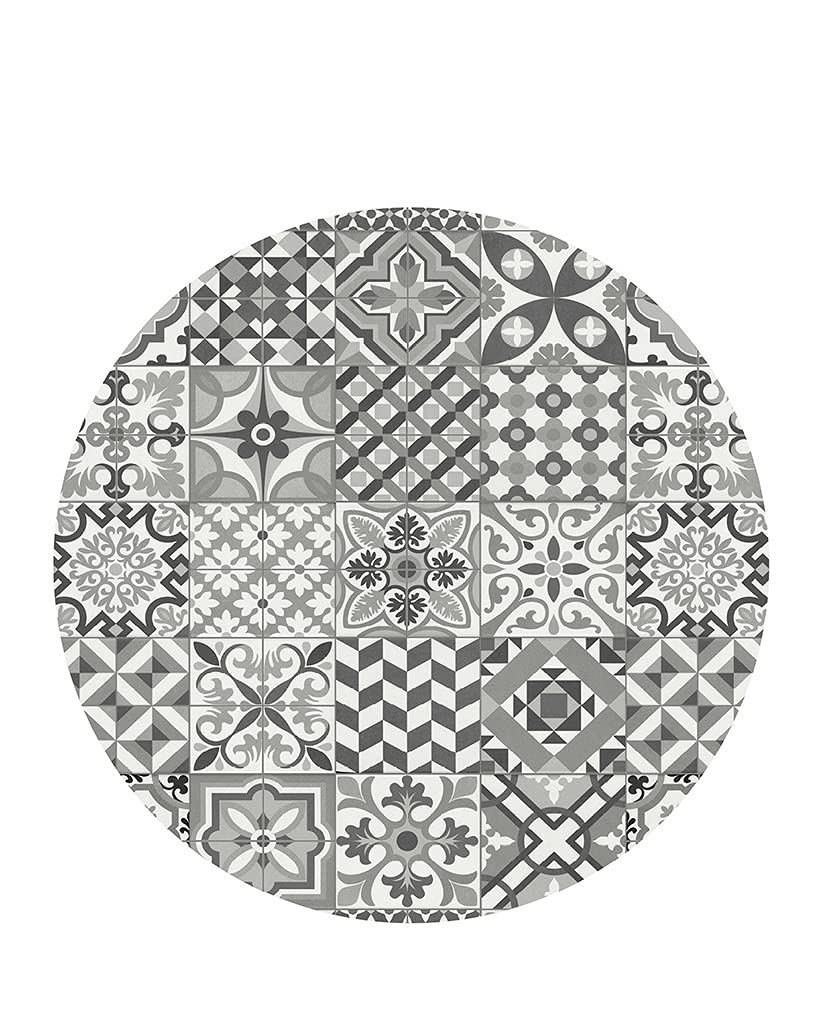 Vilber, Tapis Vinyle Rond Toledo Color 05 Diamètre 97 cm