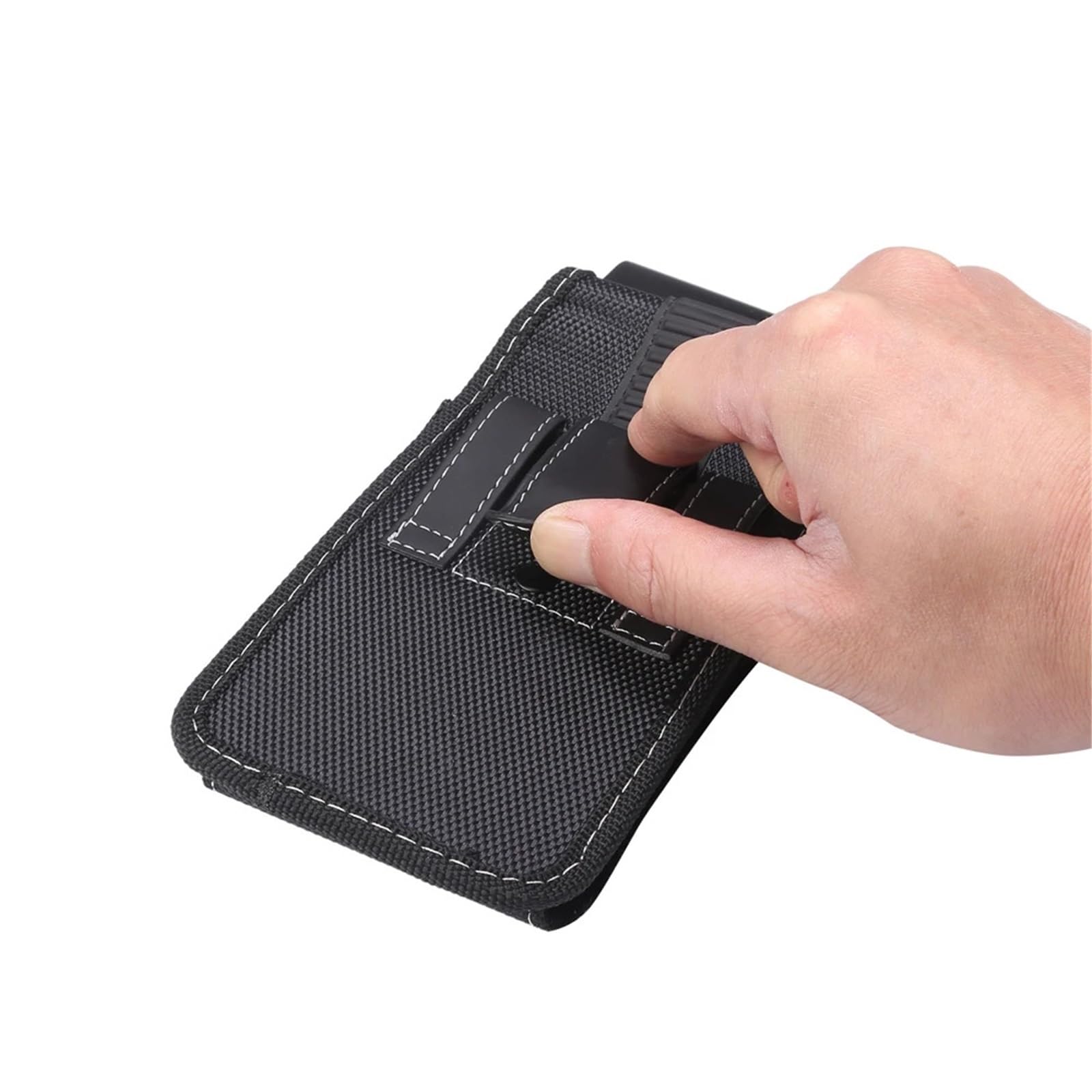 Phone Belt Pouch Universal Mobile Waist Bag Nylon Oxford Fabric Men Clip Case für Wandern, Camping(6.5 inch)