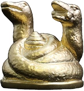 津田潔志作「金運の蛇神」 純銀製24金鍍金