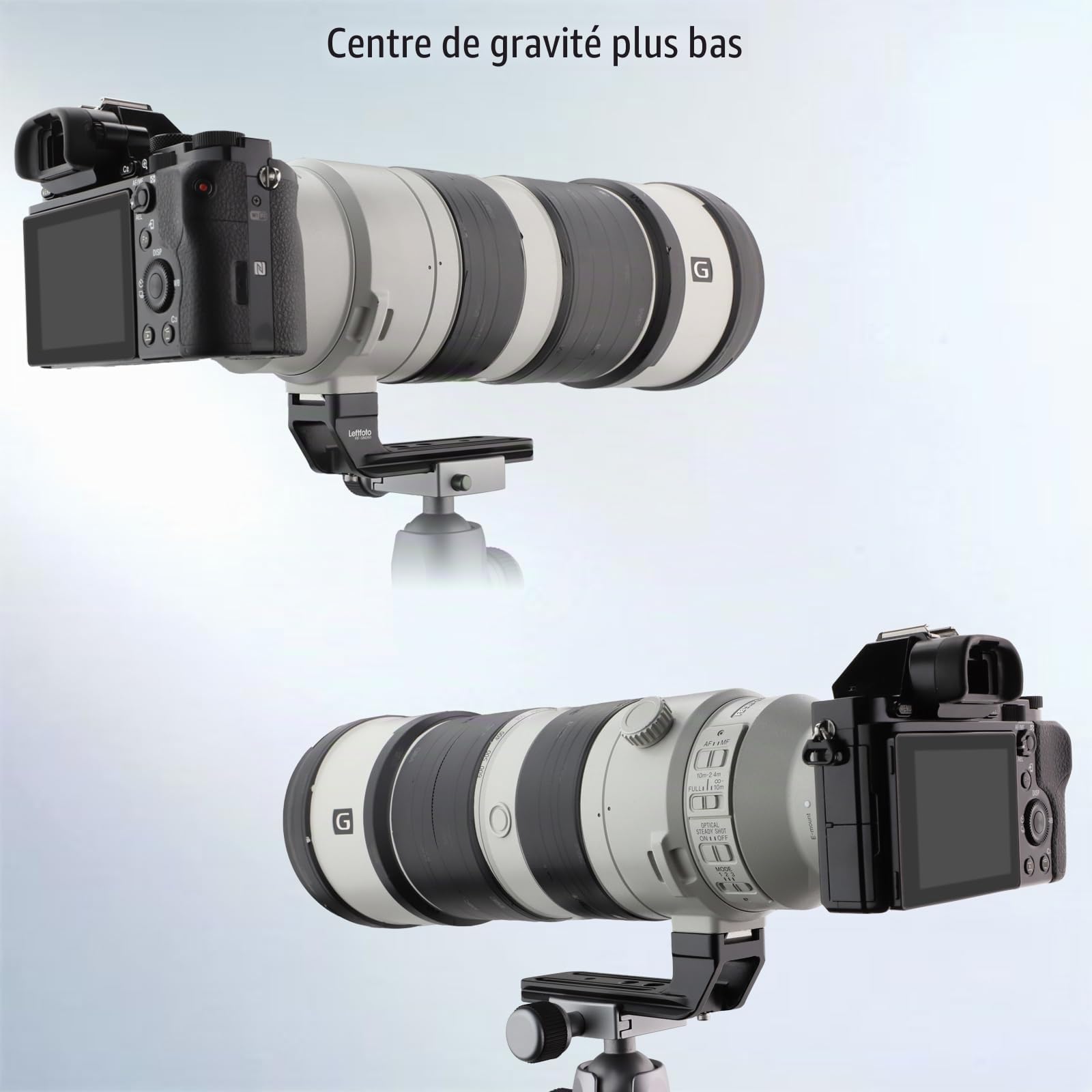 Leftfoto Bague de fixation trépied noire pour objectif Sony FE 200-600 mm f/5.6-6.3 G OSS - Style Arca Swiss