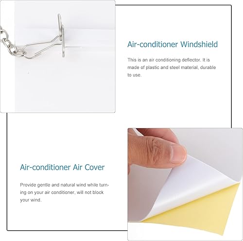 Miniatura 4 de DOITOOL Deflector de aire acondicionado de pegado de perforación, deflector de parabrisas ajustable, deflector de ventilación magnético mejorado de