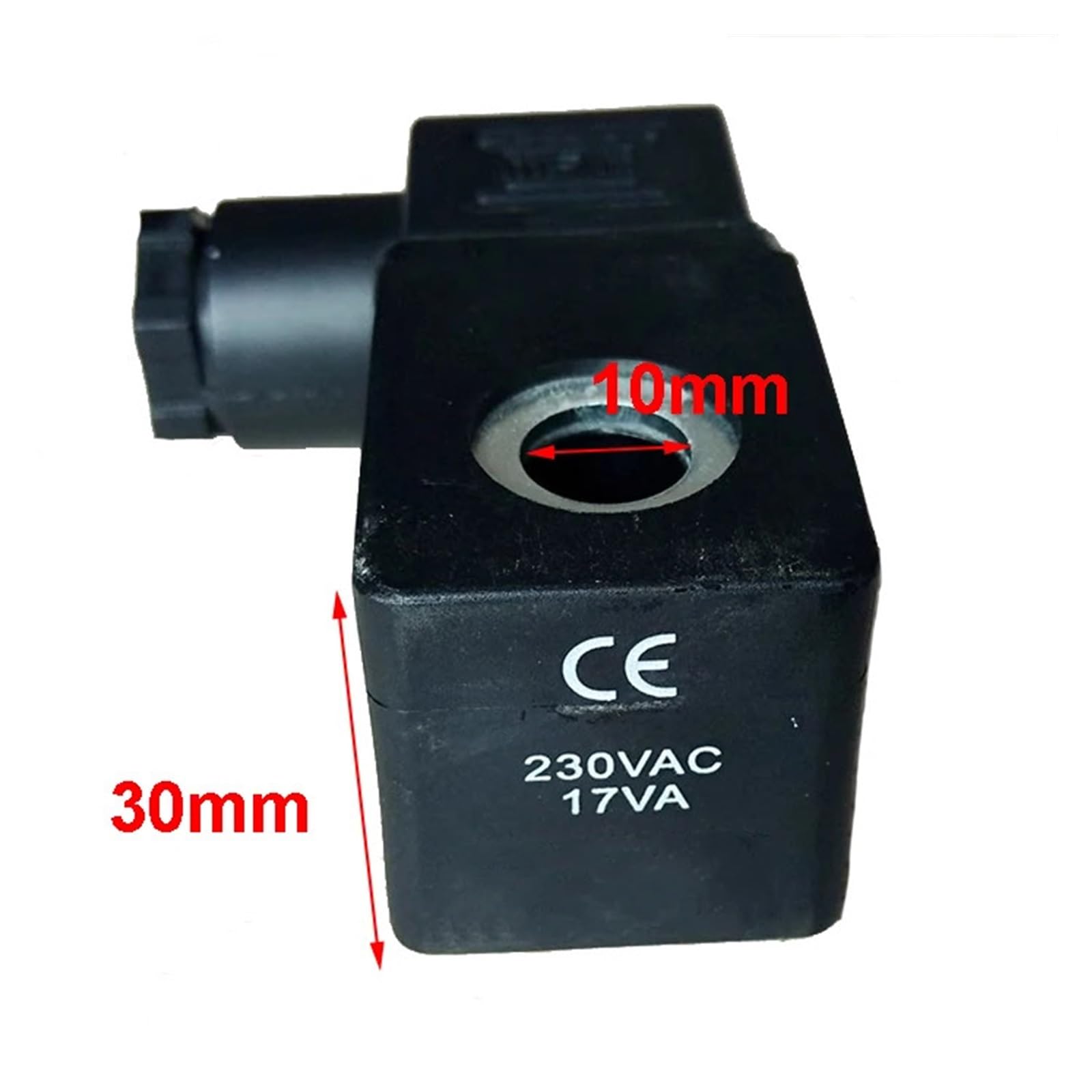 Conjunto de Carrete de Cabezal piloto de Bobina de válvula de Pulso de solenoide 230 V CA 17 VA 24 V CC 17 W Válvula solenoide Diámetro Interior 10 mm Altura 30 mm