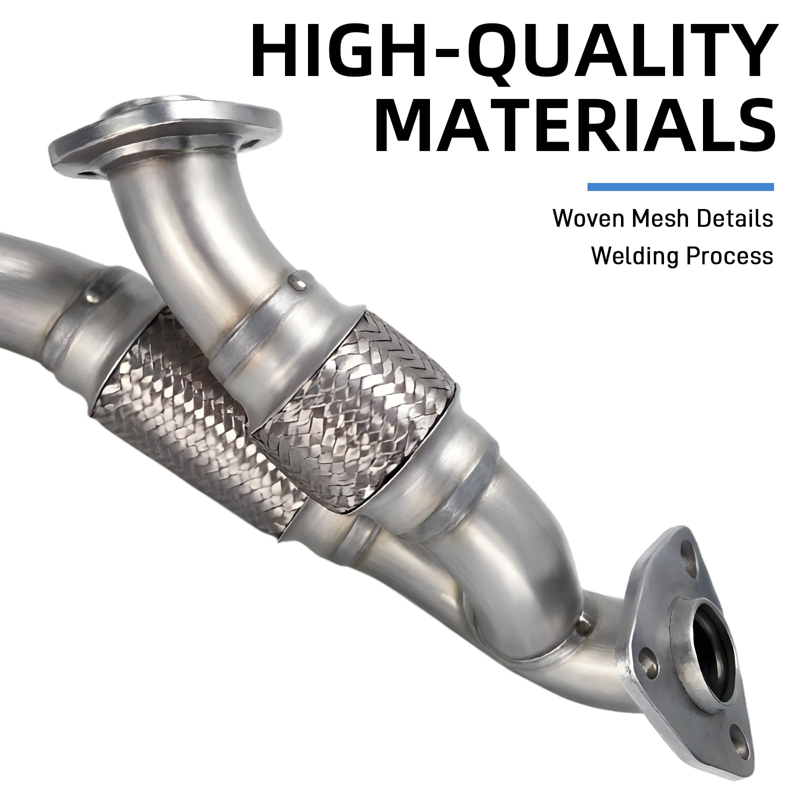 Rear Catalytic Converter Kit Compatible with Nissan Murano 3.5L 2009-2023, Rear Direct Fit Exhaust Catalytic Converter, Replacement Flex Pipe Includes Accessories — view 4