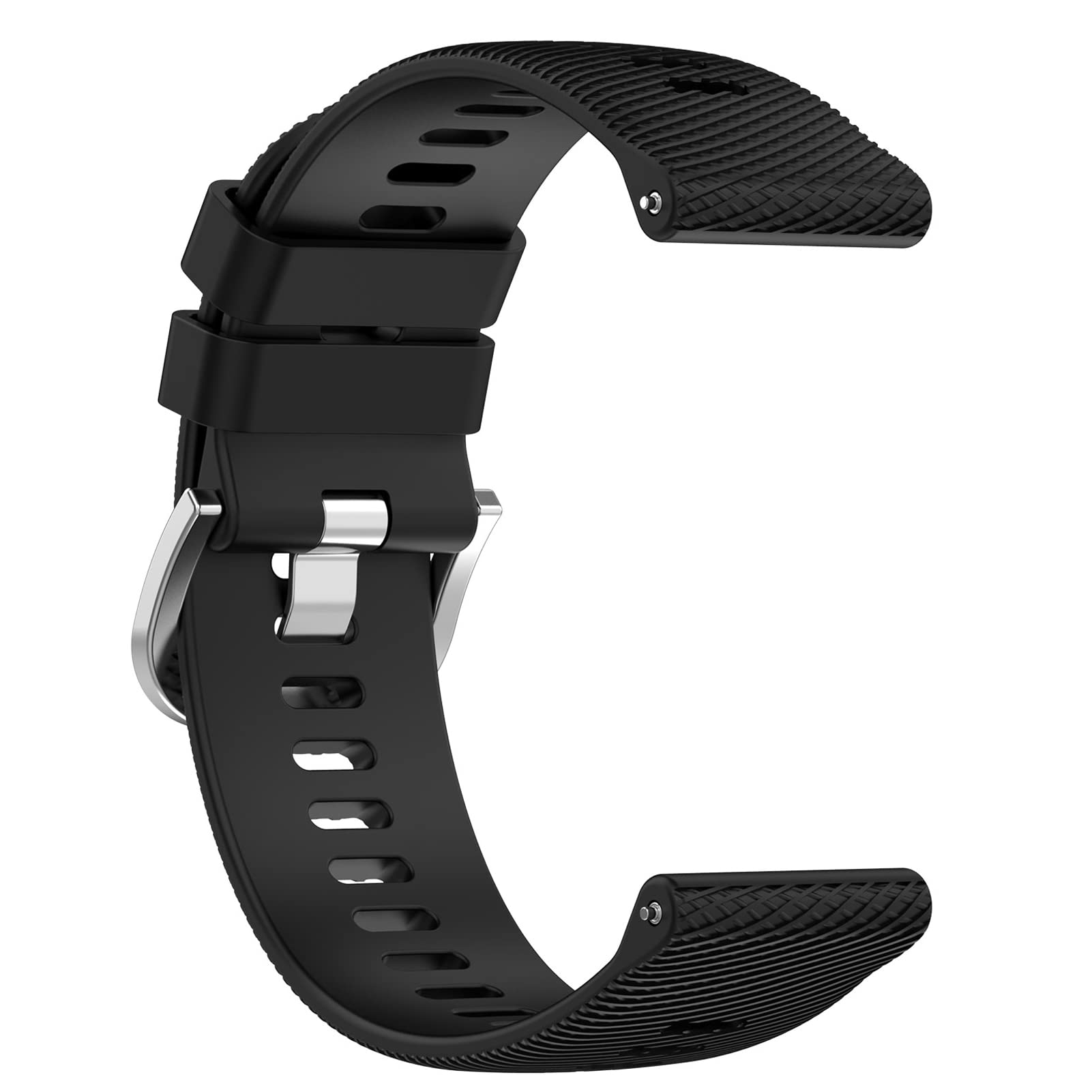 Disscool Replacement Wristbands Compatible with Boat Watch STORM, 19mm Adjustable Soft Silicone Wrist Strap with Quick Release Compatible with Xiaomi Haylou Solar LS01 for Women Men(Black)
